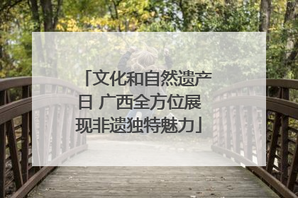 文化和自然遗产日 广西全方位展现非遗独特魅力
