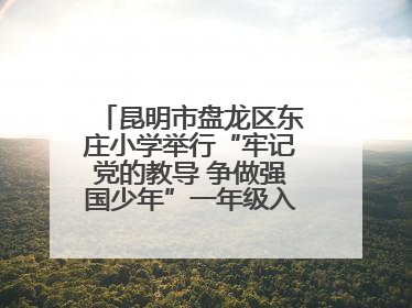 昆明市盘龙区东庄小学举行“牢记党的教导 争做强国少年”一年级入队仪式