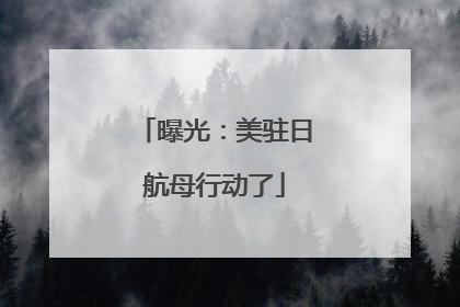 曝光：美驻日航母行动了