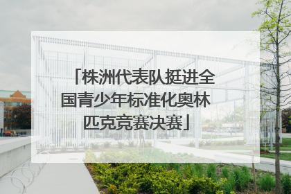 株洲代表队挺进全国青少年标准化奥林匹克竞赛决赛