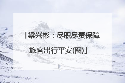 梁兴彬：尽职尽责保障旅客出行平安(图)