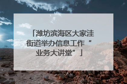 潍坊滨海区大家洼街道举办信息工作“业务大讲堂”