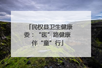 民权县卫生健康委：“医”路健康伴“童”行