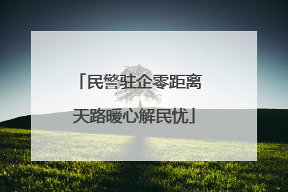 民警驻企零距离 天路暖心解民忧