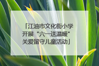 江油市文化街小学开展“六一送温暖”关爱留守儿童活动