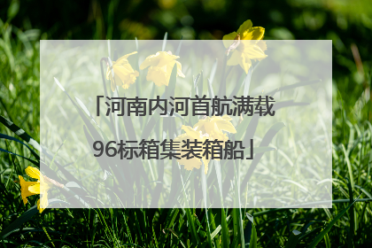 河南内河首航满载96标箱集装箱船
