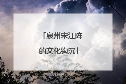 泉州宋江阵的文化钩沉