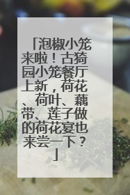 泡椒小笼来啦！古猗园小笼餐厅上新，荷花、荷叶、藕带、莲子做的荷花宴也来尝一下？