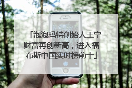 泡泡玛特创始人王宁财富再创新高，进入福布斯中国实时榜前十