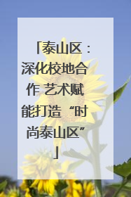 泰山区：深化校地合作 艺术赋能打造“时尚泰山区”