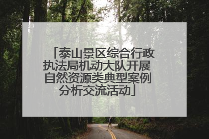 泰山景区综合行政执法局机动大队开展自然资源类典型案例分析交流活动