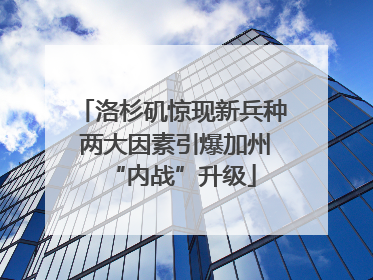 洛杉矶惊现新兵种 两大因素引爆加州“内战”升级