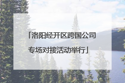 洛阳经开区跨国公司专场对接活动举行