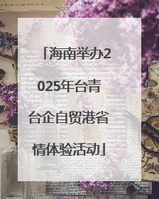 海南举办2025年台青台企自贸港省情体验活动