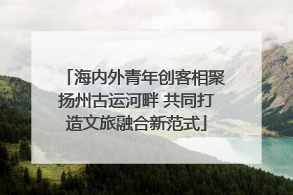 海内外青年创客相聚扬州古运河畔 共同打造文旅融合新范式