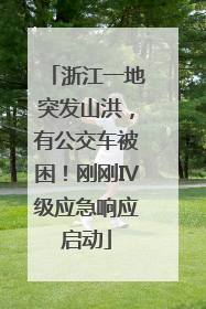 浙江一地突发山洪，有公交车被困！刚刚Ⅳ级应急响应启动