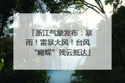 浙江气象发布：暴雨！雷暴大风！台风“蝴蝶”残云抵达