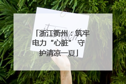 浙江衢州：筑牢电力“心脏” 守护清凉一夏
