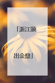 浙江颁出金鼎