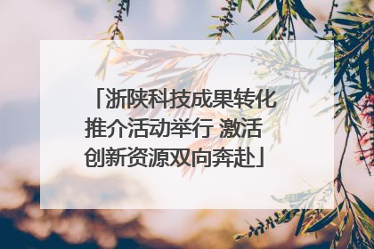 浙陕科技成果转化推介活动举行 激活创新资源双向奔赴