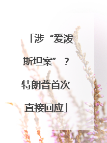 涉“爱泼斯坦案”？特朗普首次直接回应