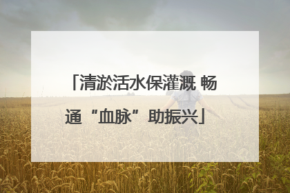 清淤活水保灌溉 畅通“血脉”助振兴