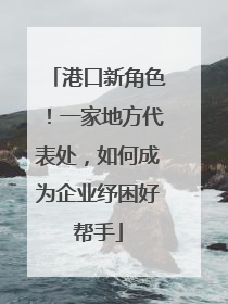 港口新角色！一家地方代表处，如何成为企业纾困好帮手