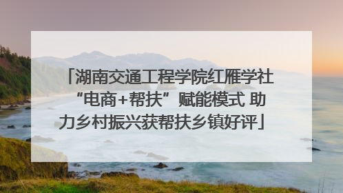 湖南交通工程学院红雁学社“电商+帮扶”赋能模式 助力乡村振兴获帮扶乡镇好评