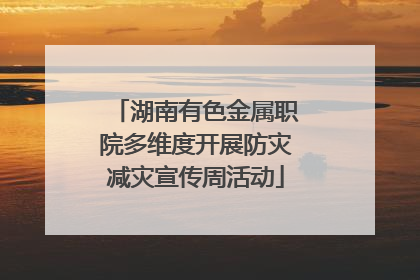 湖南有色金属职院多维度开展防灾减灾宣传周活动