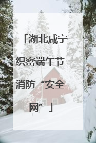 湖北咸宁织密端午节消防“安全网”