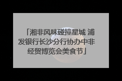 湘非风味碰撞星城 浦发银行长沙分行协办中非经贸博览会美食节