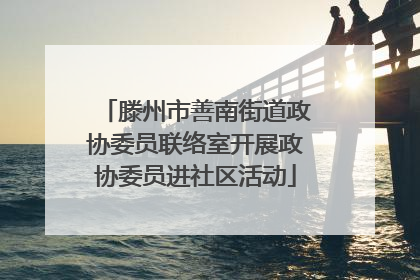 滕州市善南街道政协委员联络室开展政协委员进社区活动