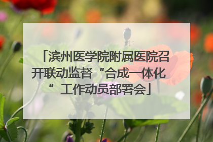 滨州医学院附属医院召开联动监督“合成一体化”工作动员部署会