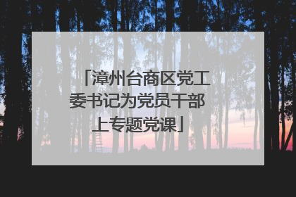 漳州台商区党工委书记为党员干部上专题党课