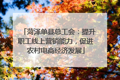 菏泽单县总工会：提升职工线上营销能力，促进农村电商经济发展