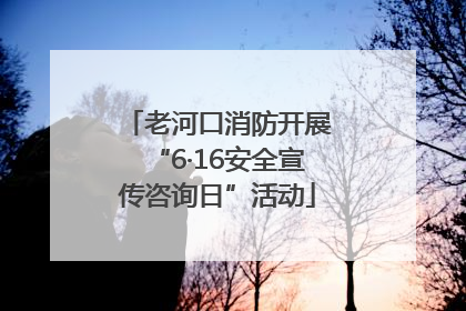 老河口消防开展“6·16安全宣传咨询日”活动