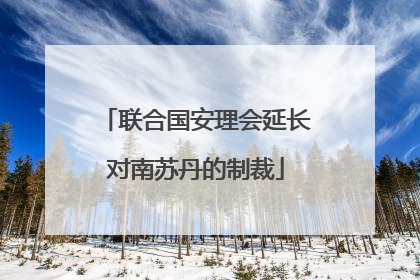 联合国安理会延长对南苏丹的制裁