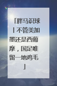 胖马识球丨不管美加墨还是西葡摩，国足唯留一地鸡毛