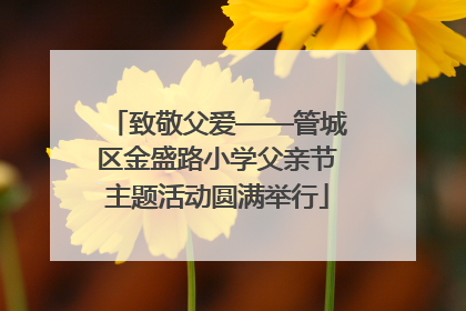 致敬父爱——管城区金盛路小学父亲节主题活动圆满举行