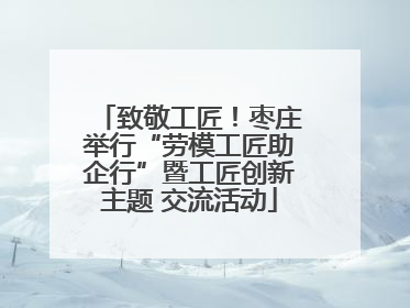致敬工匠！枣庄举行“劳模工匠助企行”暨工匠创新主题 交流活动