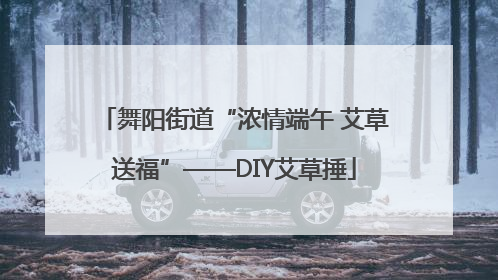 舞阳街道“浓情端午 艾草送福”——DIY艾草捶