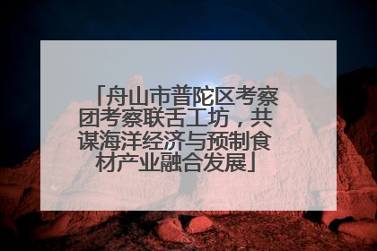 舟山市普陀区考察团考察联舌工坊，共谋海洋经济与预制食材产业融合发展