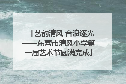 艺韵清风 音浪逐光——东营市清风小学第一届艺术节圆满完成