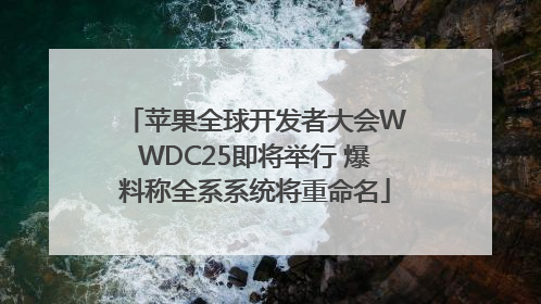 苹果全球开发者大会WWDC25即将举行 爆料称全系系统将重命名