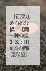 记录江苏百名劳模｜《同一种仰望》⑤：田间车间都是希望