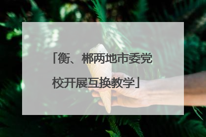 衡、郴两地市委党校开展互换教学