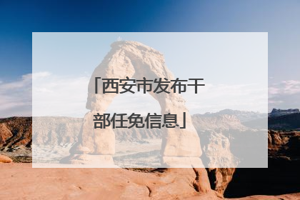 西安市发布干部任免信息