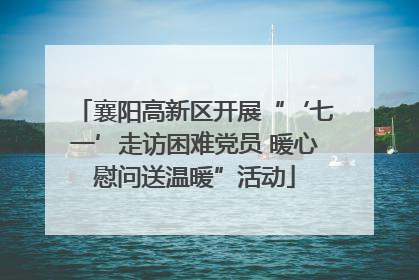 襄阳高新区开展“‘七一’走访困难党员 暖心慰问送温暖”活动
