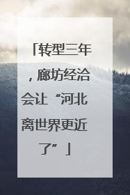 转型三年，廊坊经洽会让“河北离世界更近了”