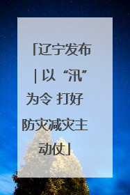 辽宁发布｜以“汛”为令 打好防灾减灾主动仗